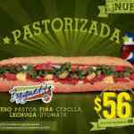 Baguette al pastor + refresco por $56 pesos en Benedettis Pizza