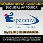 20% de descuento en pasteles y gelatinas en la Esperanza de av. Toluca por re-inauguración