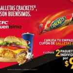 Cupón KFC en galletas Crackets de 2 combos x $98