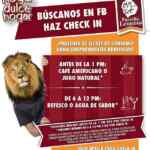 Café, jugo o refresco gratis en la Parrilla Leonesa hacienda check in en Facebook