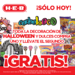 2x1 en toda la decoración y dulces de Halloween en HEB sólo hoy 10 de octubre