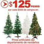 $125 de bonificación por cada $500 de compra en arboles de Navidad artificiales en Comercial Mexicana