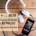 Membresía Deezer Premium por 3 meses a $0.99 dólares pagando con Paypal