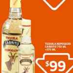 Tequila Cabrito 750 ml y de regalo uno de 375 ml por $99 en Soriana