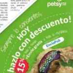 Cupón Petsy Publimetro de 15% de descuento y envío gratis