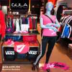 20% en monedero electrónico en toda la ropa y calzado para mujer en tiendas Gula durante el mes rosa