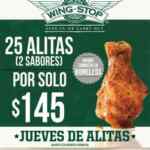 Jueves de alitas. Wingstop 25 alitas $145 (incluye Boneless)