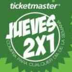 Ticketmaster jueves 2x1 (en eventos seleccionados)