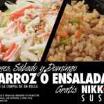 Arroz o ensalada gratis en la compra de un rollo en Nikkori Sushi sólo este viernes, sábado y domingo