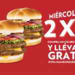 2x1 en hamburguesas en Wendys al comprar un combo los miércoles