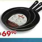 Juego de 3 sartenes a $69.90 en Chedraui