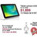 Paquete de tablet Lenovo A3300 y audífonos Skullcandy a $1,899 en Office Depot comprando por internet