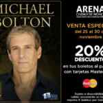 20% de descuento en boletos para el concierto de Michael Bolton al pagar con Mastercard