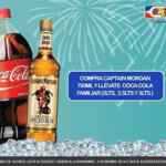 Coca cola de 3 litros gratis comprando un Captain Morgan 3/4 en Extra