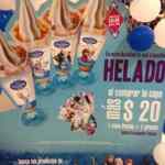 Copa Frozen Nutrisa + $20 incluye una copa que cambia de color y premio (tiara, cajita o llavero)