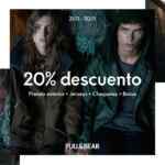 20% de descuento en Pull & Bear en prendas exteriores, jerseys, chaquetas y botas