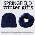 Regalos de invierno en tiendas Springfield: Sudadera o bufanda y gorro de regalo con tus compras
