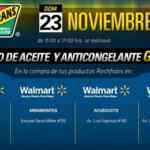 Cambio de aceite o anticongelante gratis este domingo en Walmart comprando productos Roshfrans
