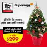 Árbol de Navidad natural de 1.50 a $299 en Superama