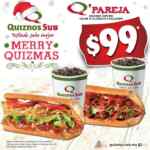 2 combos club o clásico italiano en Quiznos por $99