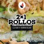 2x1 en rollos de sushi los lunes y los miércoles en Oriental Wok