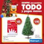 Árbol de navidad de 1.80 metros a $199 y serie de luces navideñas a $49 en Walmart