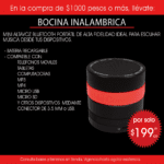 Bocina inalámbrica bluetooth por $199 en la compra de $1000 en Aldo Conti