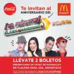 Boletos gratis para ¡Ya Párate! El Juego Aniversario de Los 40 Principales presentando un ticket de McDonalds