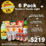 Juves Cervecero Soriana 18 de diciembre: 6 pack Tecate + whisky + agua mineral + papas por $219