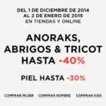 Ofertas de diciembre en boutiques Mango y online: Hasta 40% de descuento en anoraks, abrigos y tricot y hasta 30% en piel