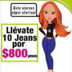 Venta de estacionamiento Britos Jeans: 10 jeans por $800 pesos sólo hoy de 9:00 a 12:30 horas
