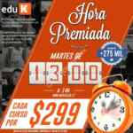 Hora Premiada eduK: Todos los cursos a $299 de 13:00 a 14:00 horas sólo hoy!