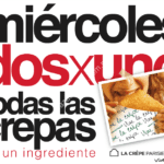 2x1 en crepas todos los miércoles en Le Crepe Parisienne