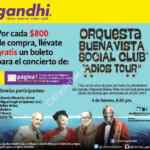 Boletos gratis para Buenavista Social Club comprando $800 en librerías Gandhi