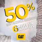 Descuento de 50% en zapatos y ropa CAT en Plaza Satélite