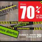 70% de descuento en toda la tienda de móbica Interlomas