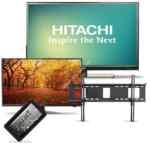 Pantalla LED Hitachi 50” + pantalla LED 24” + tablet 7 pulgadas + soporte TV + envío gratis a $10,999 en Famsa