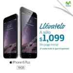 iPhone 6 Plus 16 gb por $2400 con Plan Movistar Vas a Volar 3 (3gb y llamadas ilimitadas)