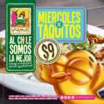 Hoy taquitos a $9 pesos en el Miércoles de Taquitos de restaurantes La Chilanguita