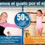 50% de descuento en la membresía en Acuática Nelson Vargas (escuela de natación, gimnasia, ballet y taekwondo)