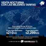 Venta Nocturna Aeroméxico Enero 2015: vuelos redondos desde $2,299