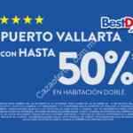 Reserva tu hospedaje hasta con un 50% de descuento y 18 MS para viajar a Puerto Vallarta con BestDay