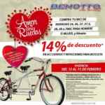 14% de descuento en accesorios y refacciones comprando una bicicleta Benotto