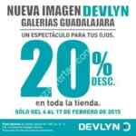 20% de descuento en ópticas Devlyn y ópticas Vetro por reinauguración en Galerías Guadalajara
