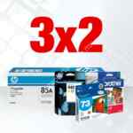 3X2 en toners y cartuchos de impresora en Ofix