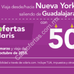 Oferta del 26 de marzo con el 50% de descuento en Volaris para viajes a NY desde Guadalajara