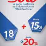 18 meses sin intereses o hasta 20% de descuento en Sanborns, pagando con tarjetas BBVA Bancomer