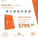 Office 365 para 5 dispositivos y un terabyte en One Drive por $799 pesos en Office Depot