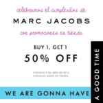 Aniversario Marc Jacobs, 2X1 1/2 en artículos participantes sólo hoy 9 de abril