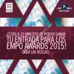 Boletos Gratis para EMPO Awards 2015 con cupón de Barcel en Instagram